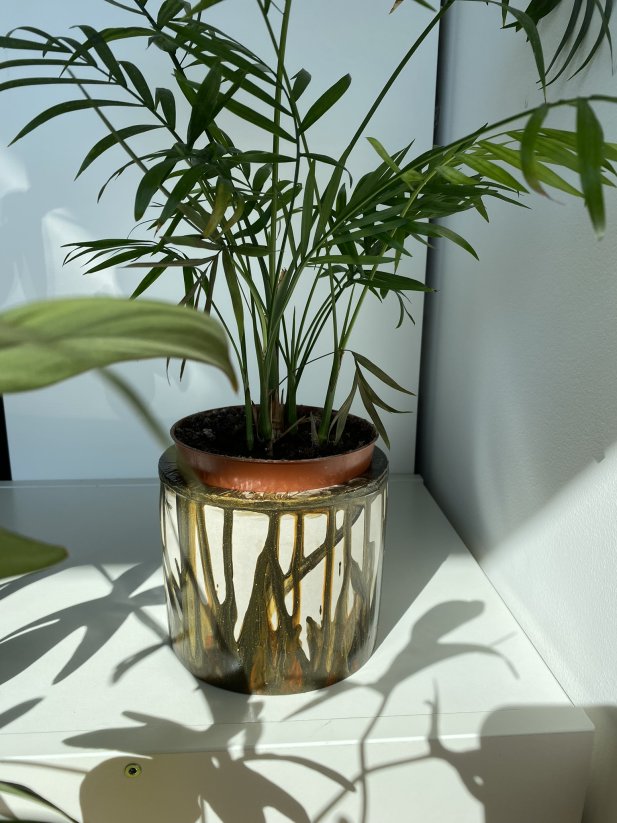 Betonový květináč "Zářivá noční obloha"