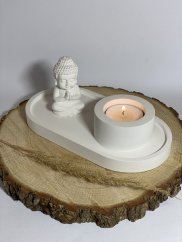 Set malý Buddha, svícen a podtácek