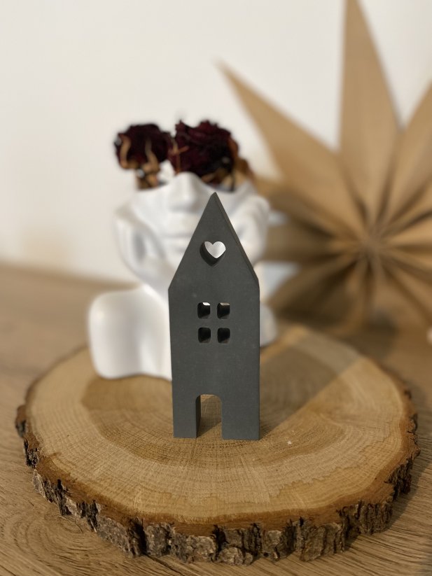 Domeček se srdíčkem - Barva: Bílá