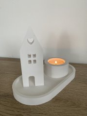 Set domeček, svícen a podtácek