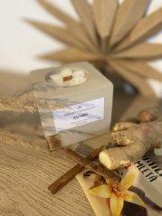 Sójová svíčka v betonu ve tvaru krychle ORIGINAL