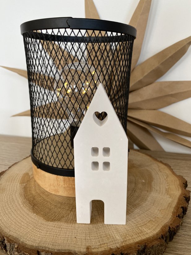 Domeček se srdíčkem - Barva: Bílá